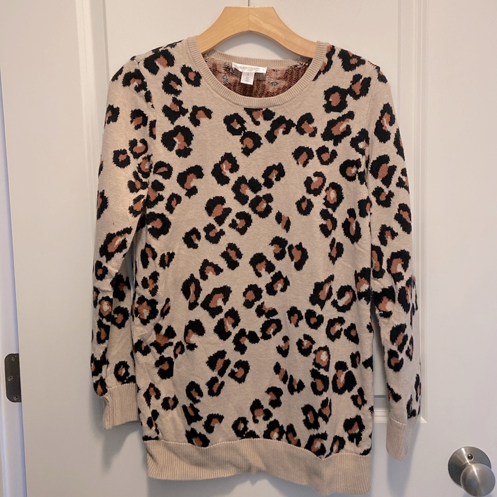 Maternity cheetah print sweater